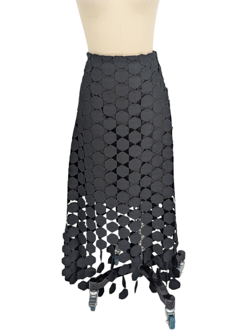 30362 NEW Stylewe Crochet Midi Skirt Navy Blue size Medium bohemian goth party